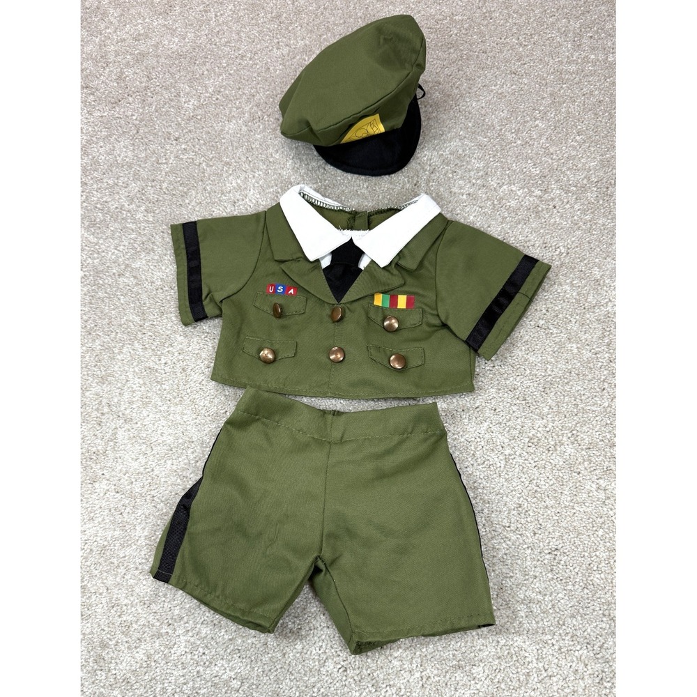 Build A Bear Clothing US Army Officer Uniform With Cap 2018